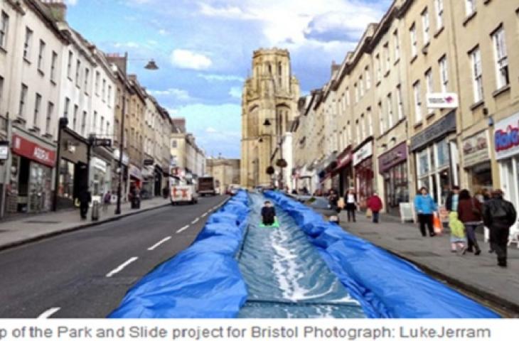 A Bristol si progetta uno scivolo d'acqua di 90 metri per trasportare le persone
