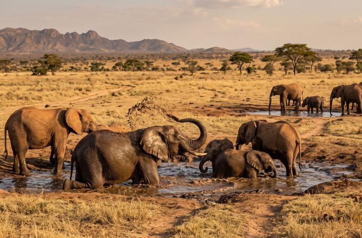 Gli elefanti e il paesaggio dell’acqua