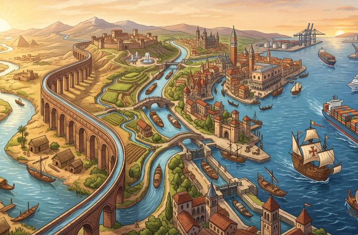 Le strade dell'acqua quando canali e acquedotti hanno unito il mondo