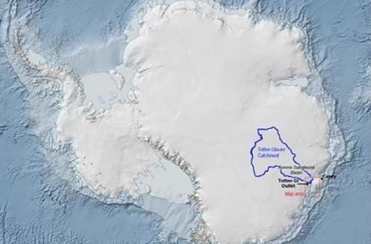 Anche il ghiacciaio Totten a rischio fusione per i cambiamenti climatici
