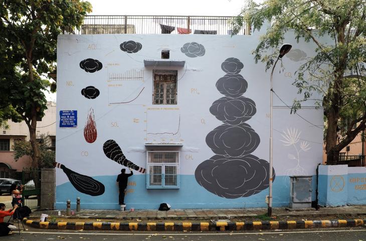 “Climate 05” il murales a New Dehli contro i cambiamenti climatici - In a Bottle