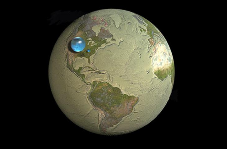 Ecco come sarebbe la Terra senza acqua