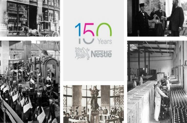 I marchi di acqua in bottiglia per i 150 anni di Nestlè 