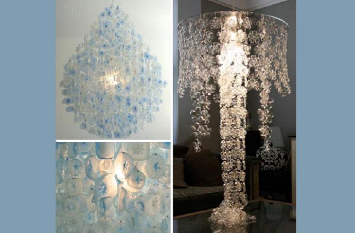Creazioni con bottiglie di plastica: dai lampadari ai quadri