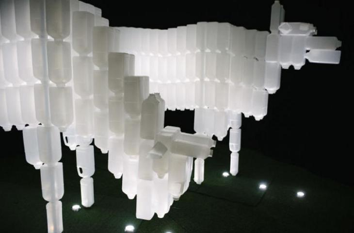 Light Marina Bay: l'arte con le bottiglie di plastica 