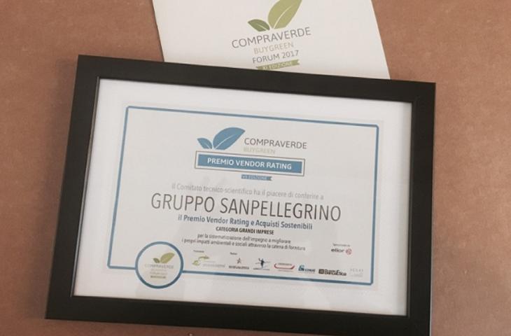 Sanpellegrino vince il Premio Vendor Rating 2017 