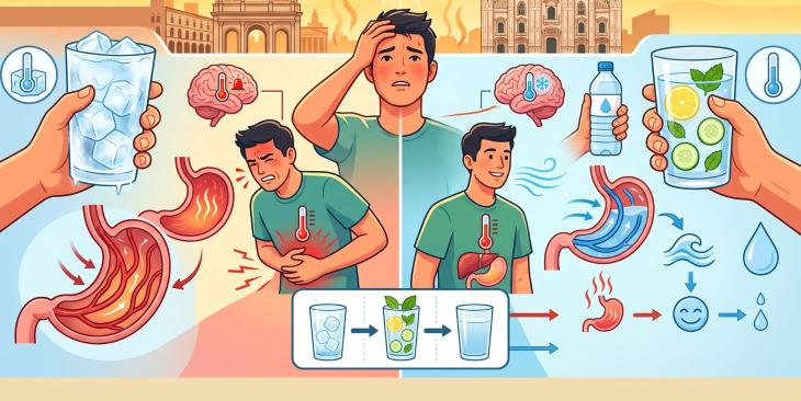 Il falso mito dell'acqua ghiacciata cosa succede alla termoregolazione a 30+ gradi