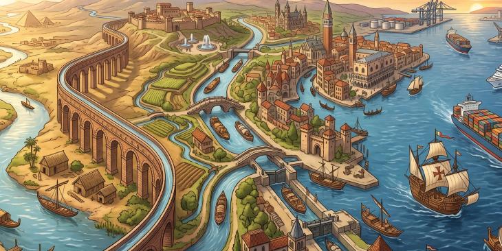 Le strade dell'acqua quando canali e acquedotti hanno unito il mondo