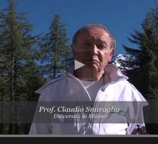Il professore Claudio Smiraglia spiega i punti di forza del progetto "Levissima spedizione ghiacciai"