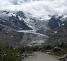 Si ritira il ghiacciaio del Morteratsch nel gruppo del Bernina