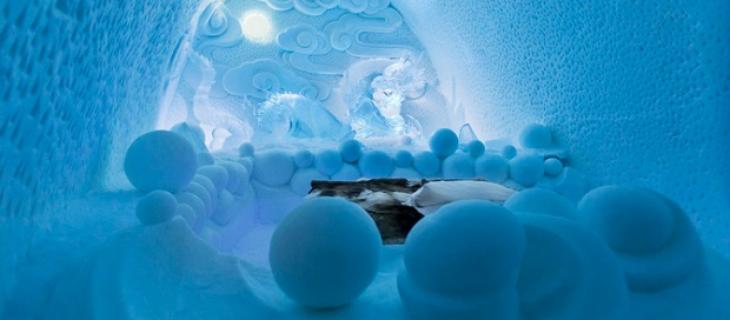 Svezia: il primo hotel e opera d'arte fatto di ghiaccio e neve