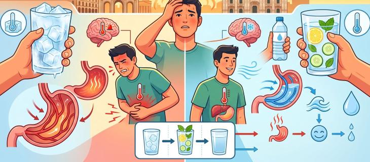 Il falso mito dell'acqua ghiacciata cosa succede alla termoregolazione a 30+ gradi