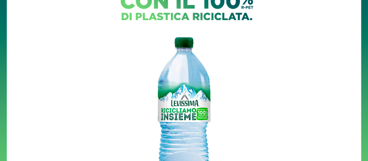 Arriva in Italia la prima bottiglia 100% R-PET grazie a Levissima