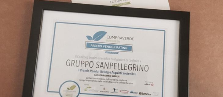 Sanpellegrino vince il Premio Vendor Rating 2017 Sanpellegrino vince il Premio Vendor Rating 2017