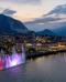 Sul Lago Maggiore le fontane luminose illuminano l’estate